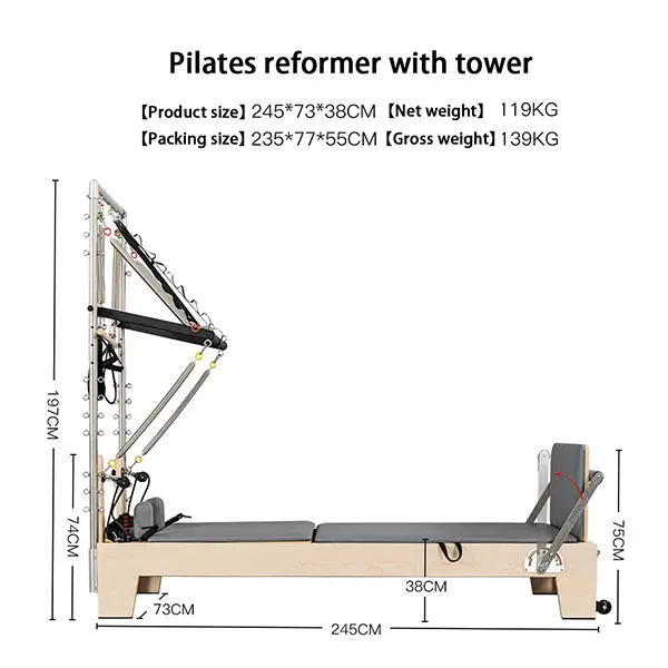 Maple Pilates Reformer with Tower Parameter