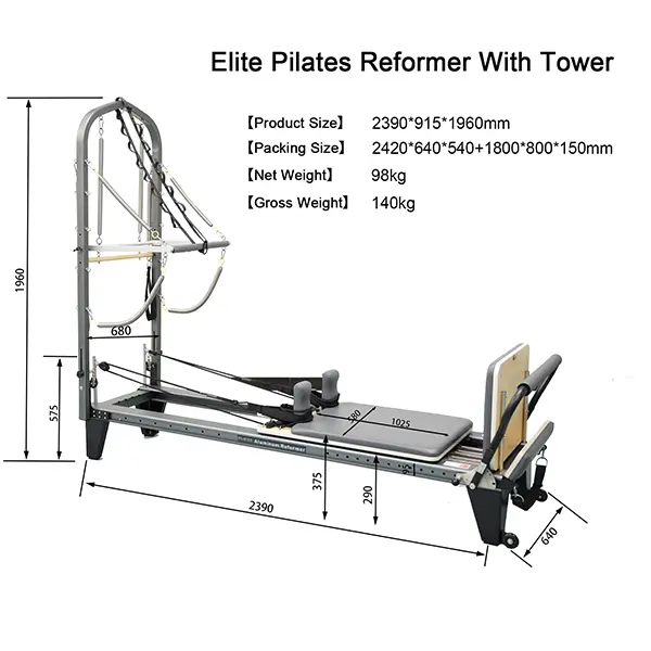 エリート ピラティス リフォーマー タワー付き - 高度なトレーニングと