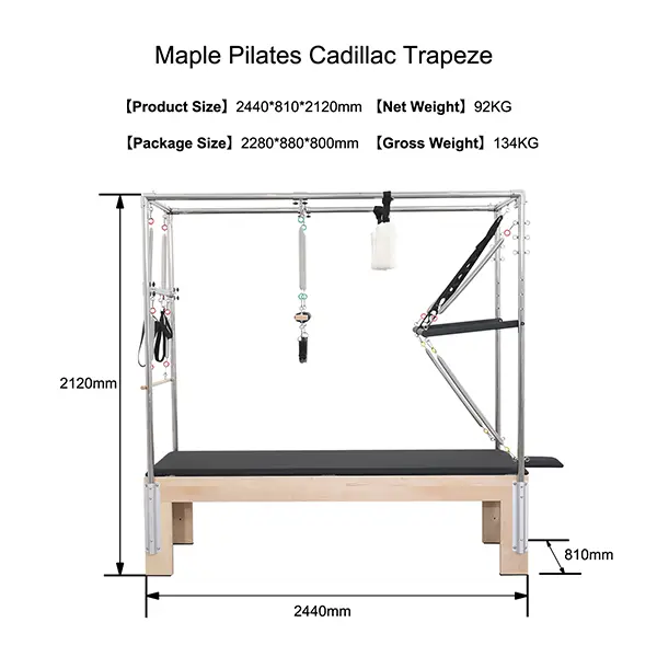 Parametro Cadillac Trapeze di Pilates Maple