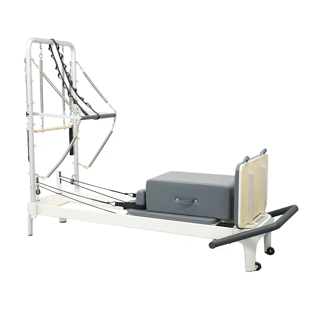 White Blended Balance Pilates Reformer With Tower-1