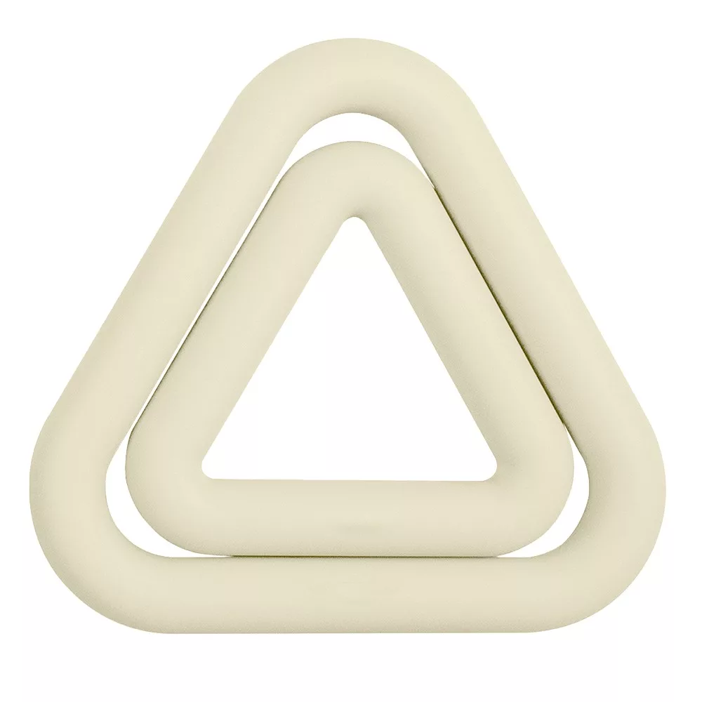 Beige Triangle dumbbell ring Beige Triangle dumbbell ring