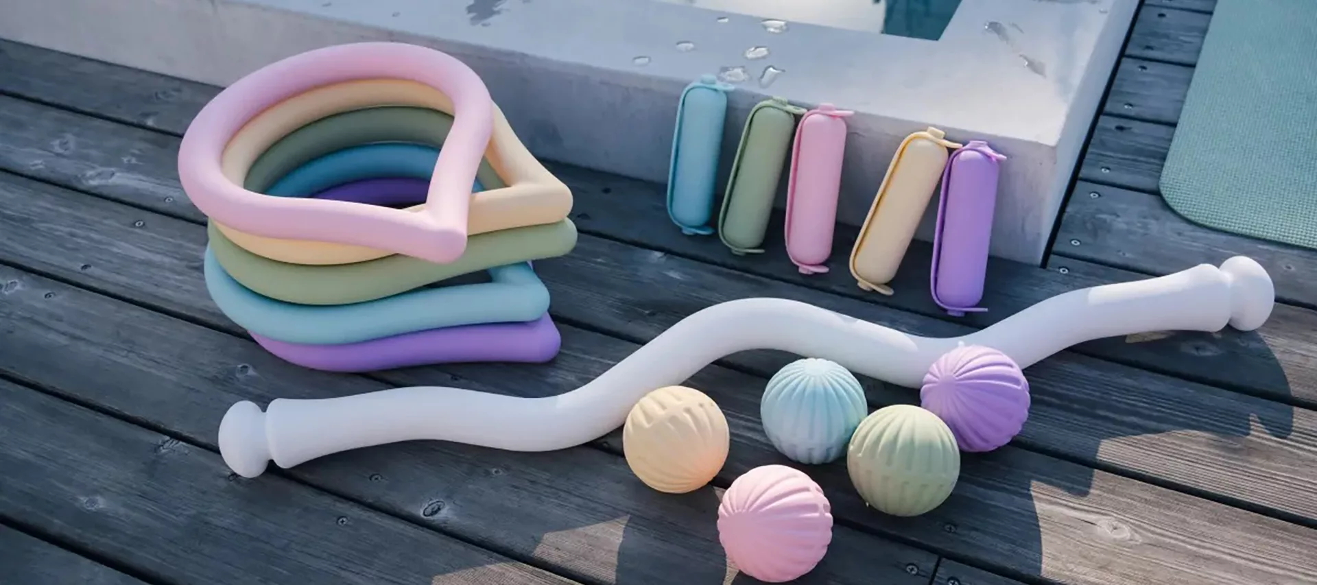 Pilates Accessories Background