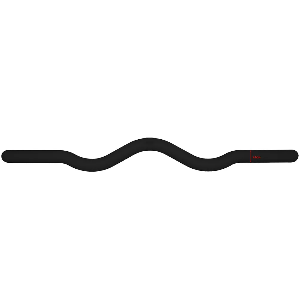 25 Pounds Black Silicone Curved Weighted Bar